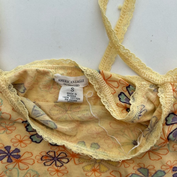American Eagle Outfitters Yellow Floral Spaghetti Strap Camisole - Picture 2 of 2